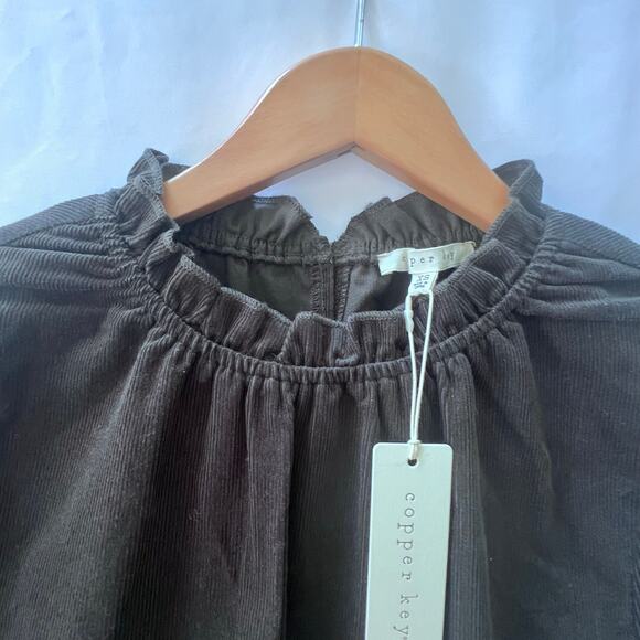 NWT Copper Key. Long Sleeve Corduroy Babydoll Dress Women's Size XS - Picture 4 of 6